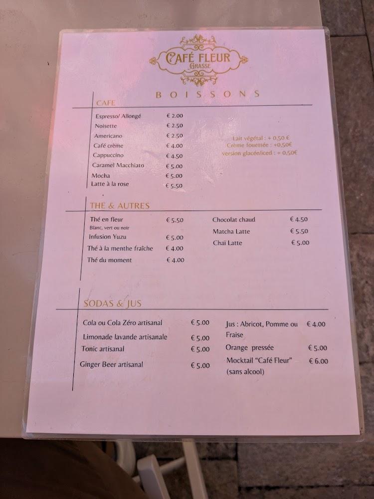 Café Fleur - Menu Image 1